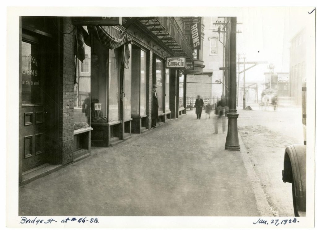 A historical photo of Bridge St. by Annie Powell